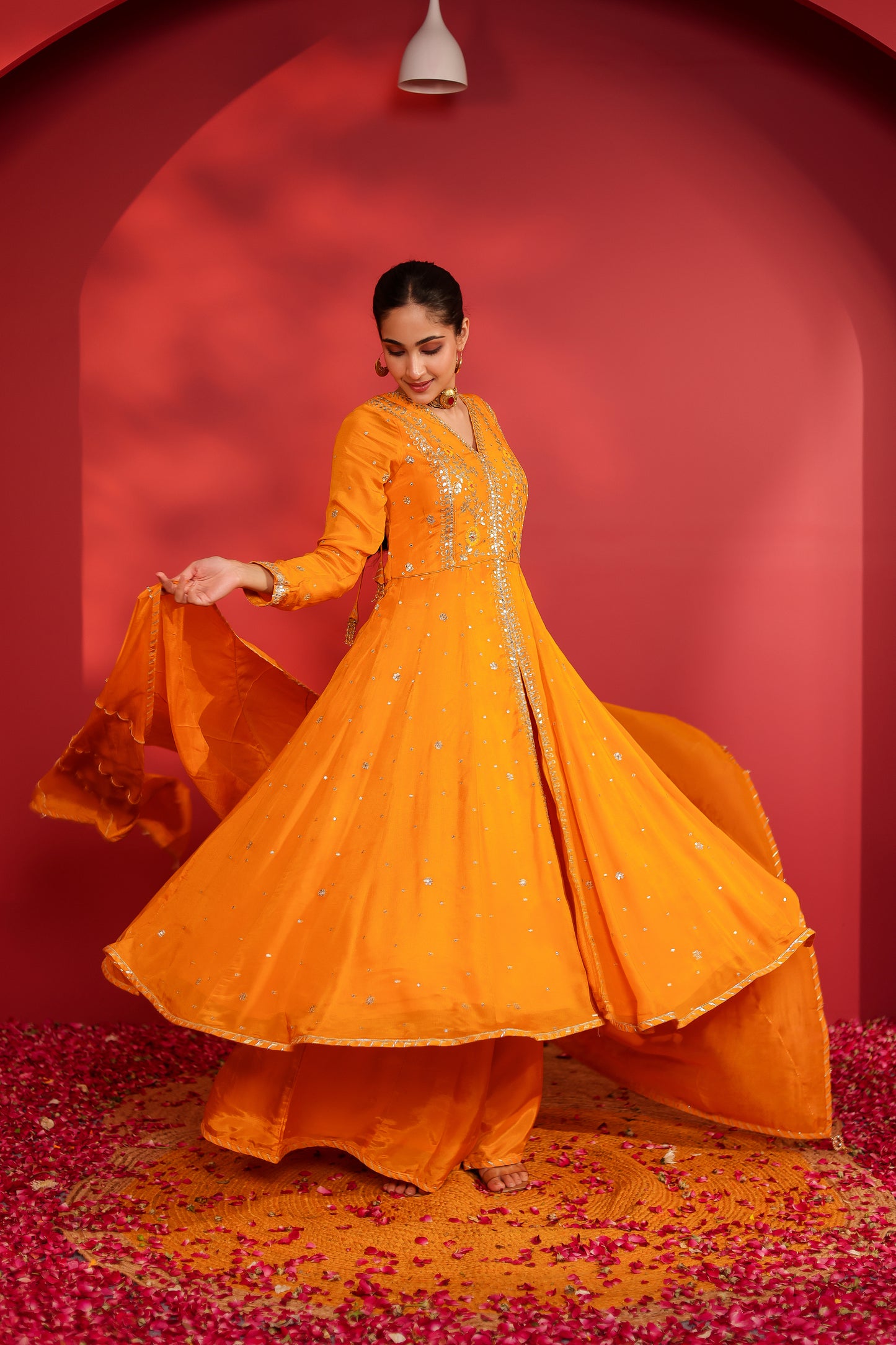 AZAYA SILK EMBROIDERD JACKET SET