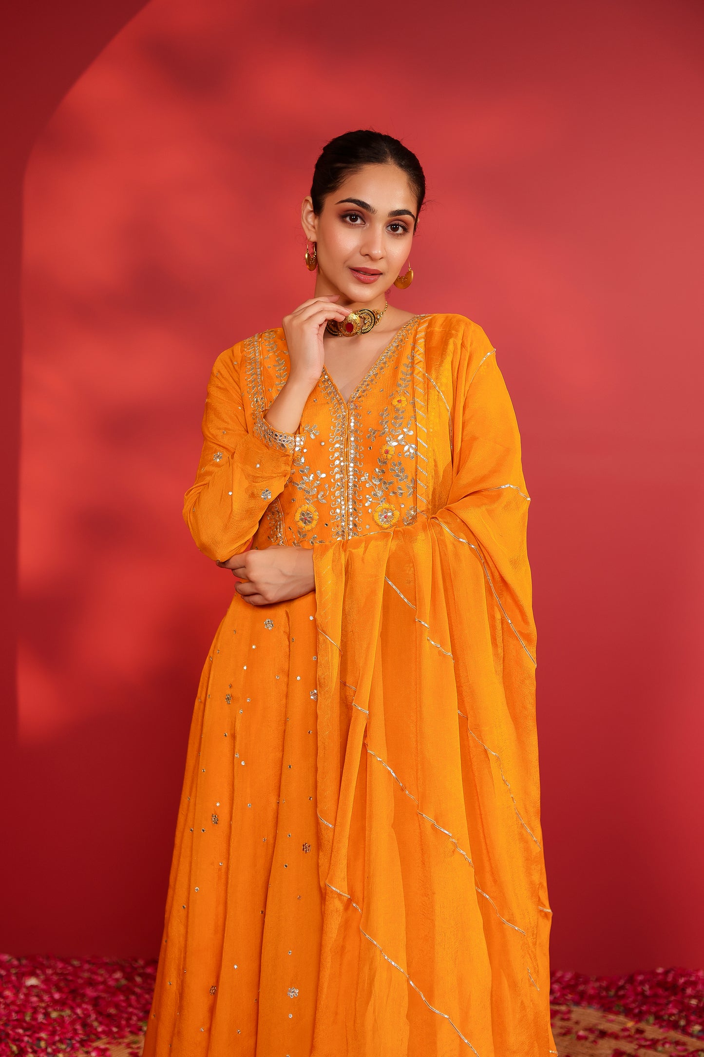 AZAYA SILK EMBROIDERD JACKET SET