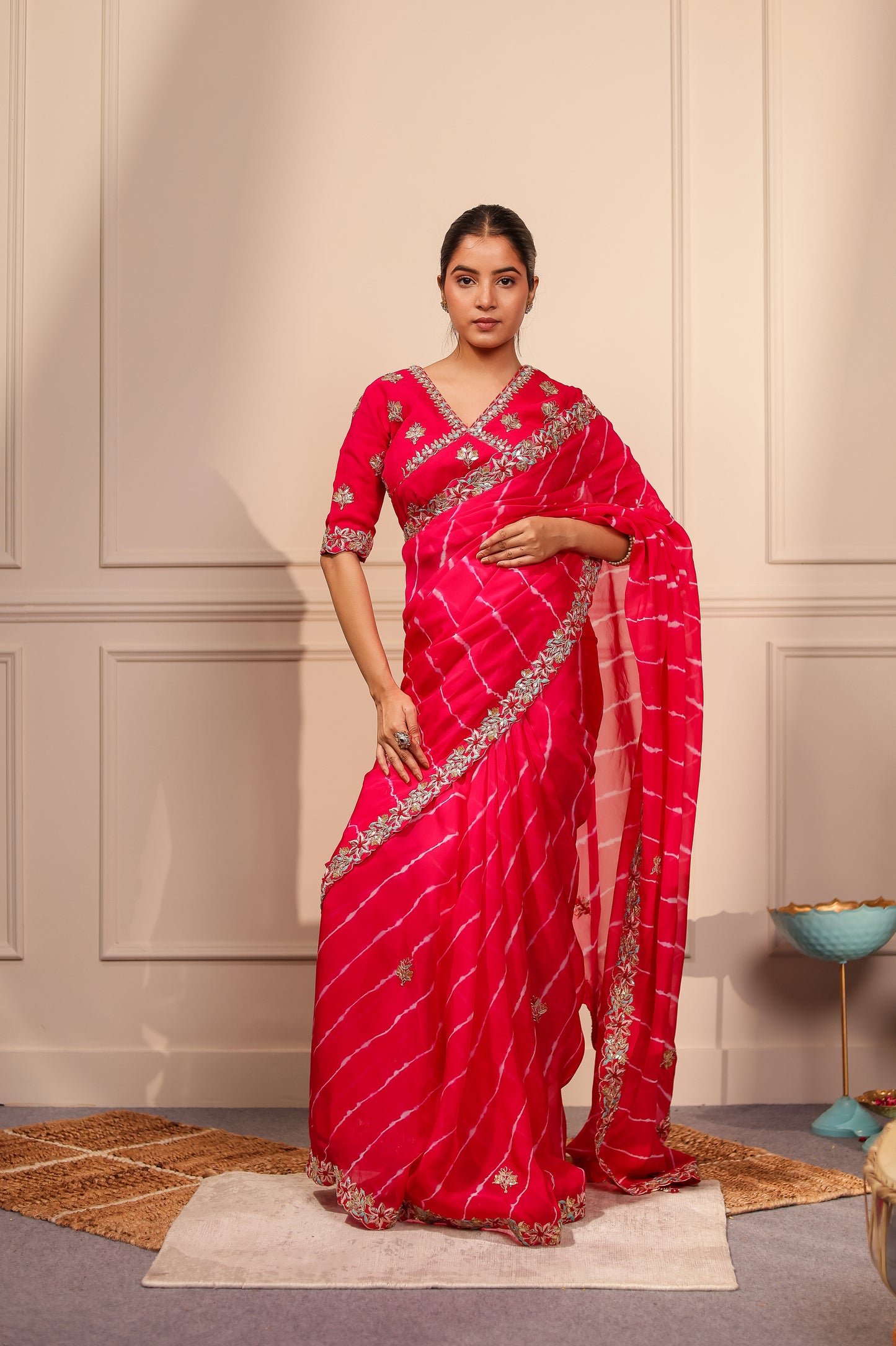DHWANI ORGANZA LEHARIYA SAREE
