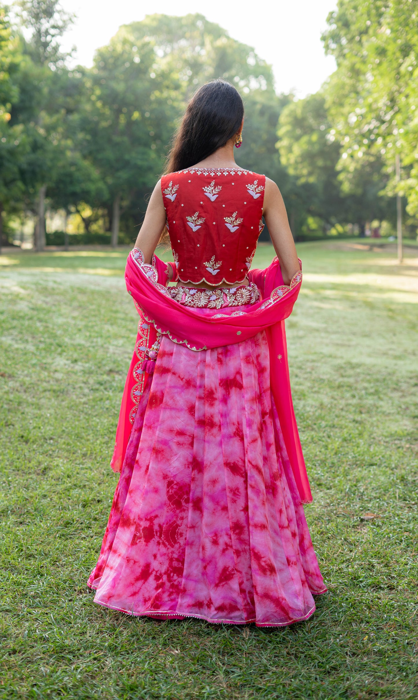 Tie-Dye Lehenga Set