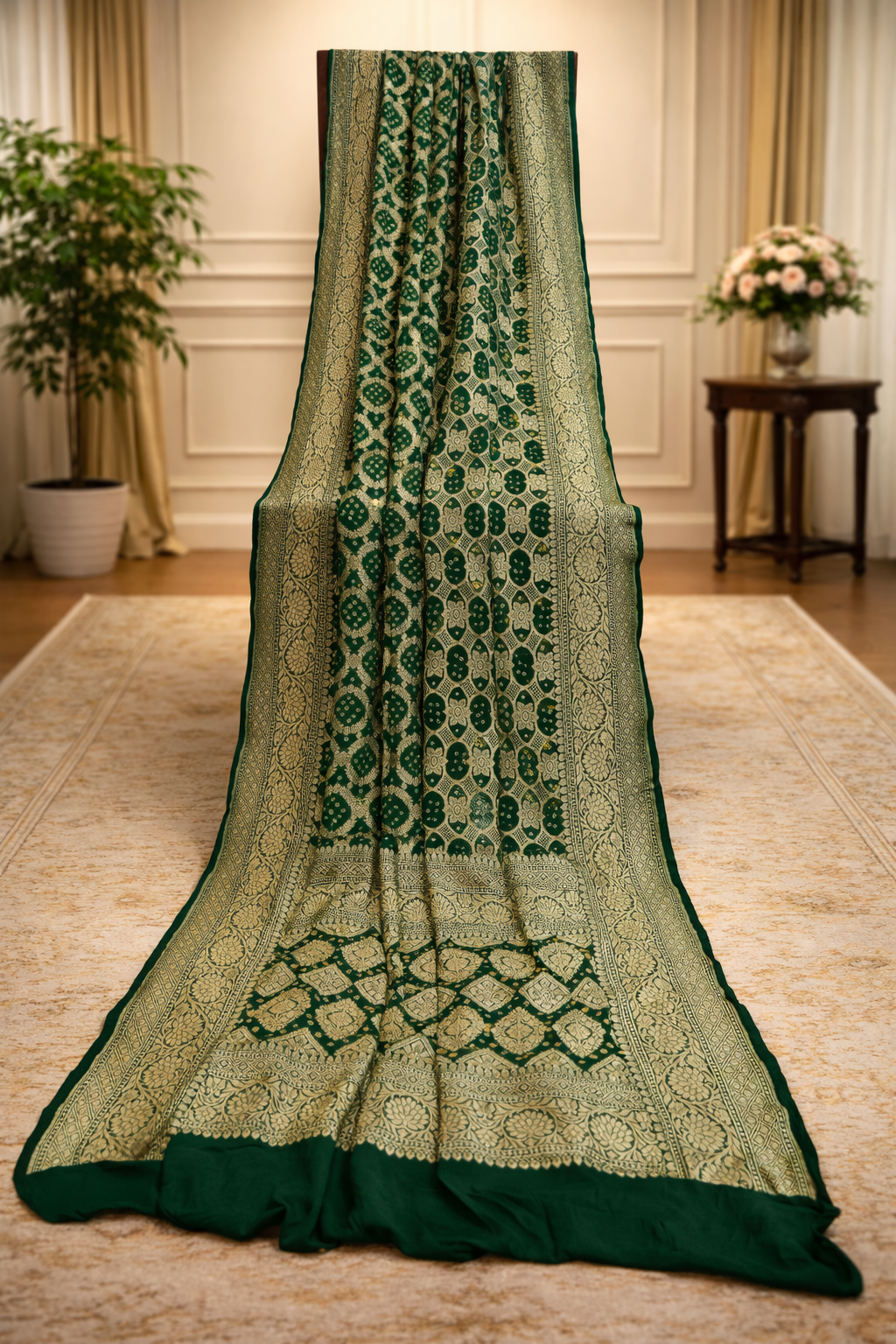 Handcrafted Meenakari Bandhani Dupatta