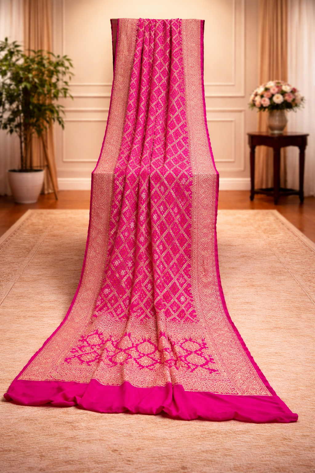 Handcrafted Meenakari Bandhani Dupatta