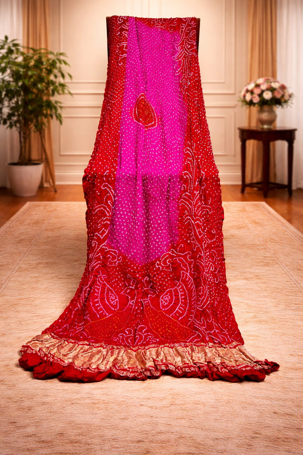 Handcrafted Rai Bandhani Shaded Dupatta