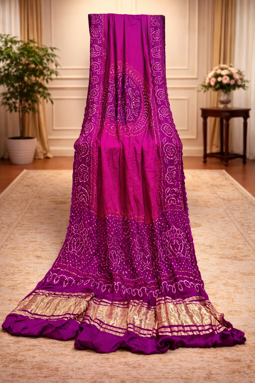 Handcrafted Rai Bandhani Shaded Dupatta