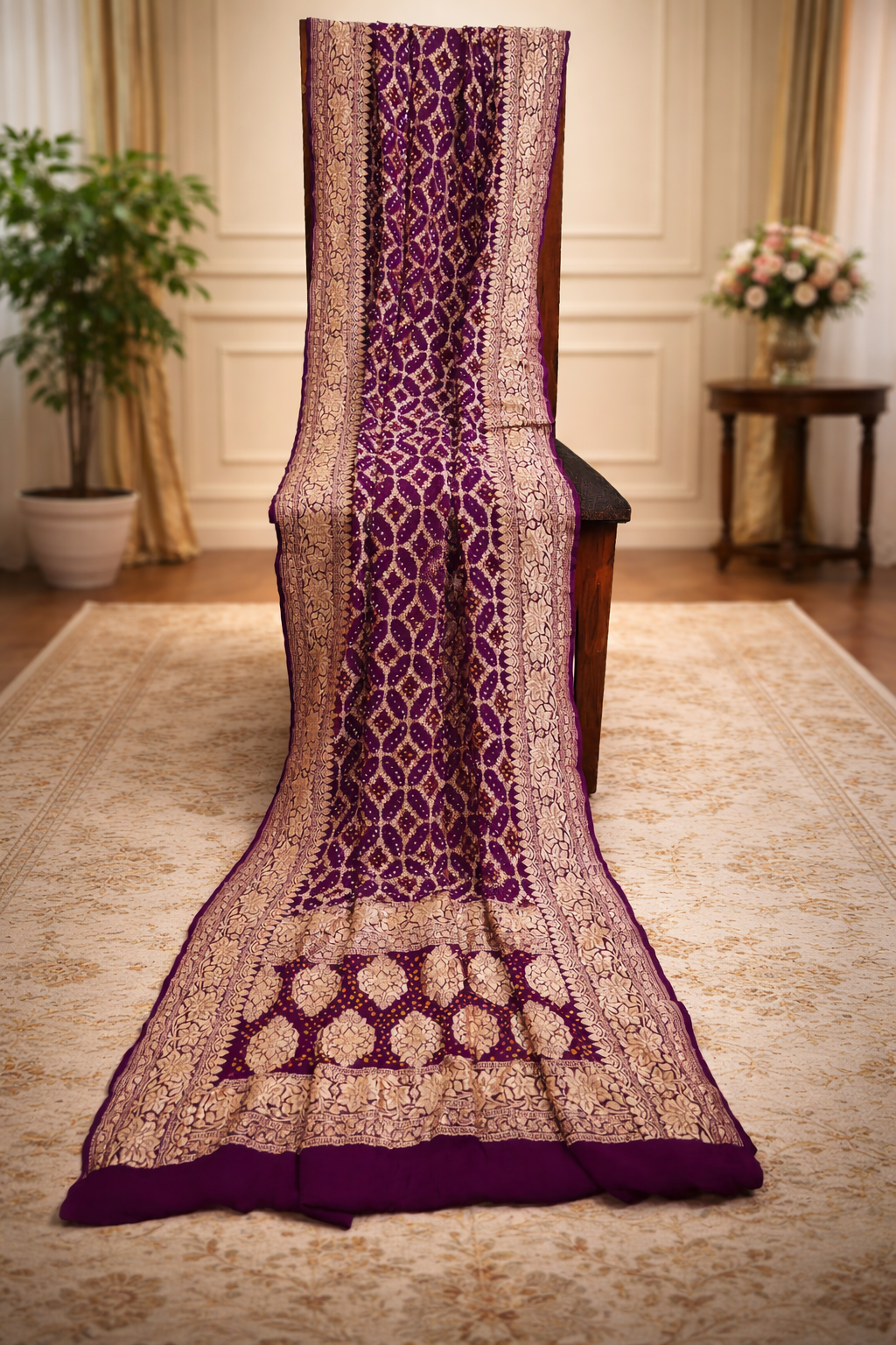 Handcrafted Meenakari Bandhani Dupatta