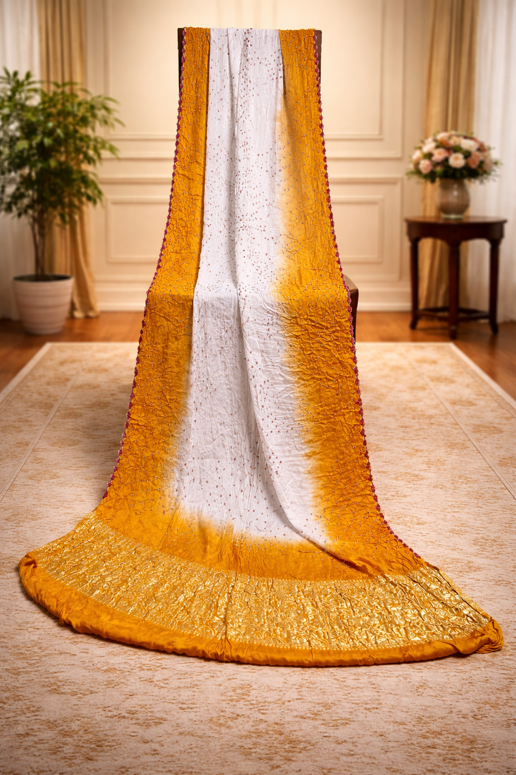 Handcrafted Shaded Bandhani Dupatta