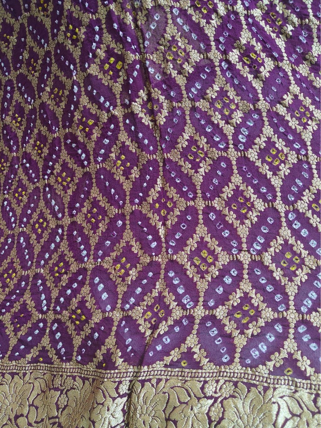 Handcrafted Meenakari Bandhani Dupatta