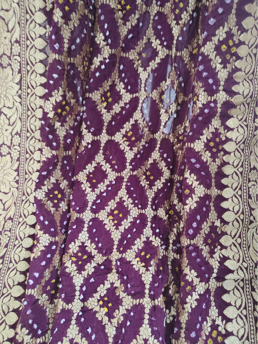 Handcrafted Meenakari Bandhani Dupatta