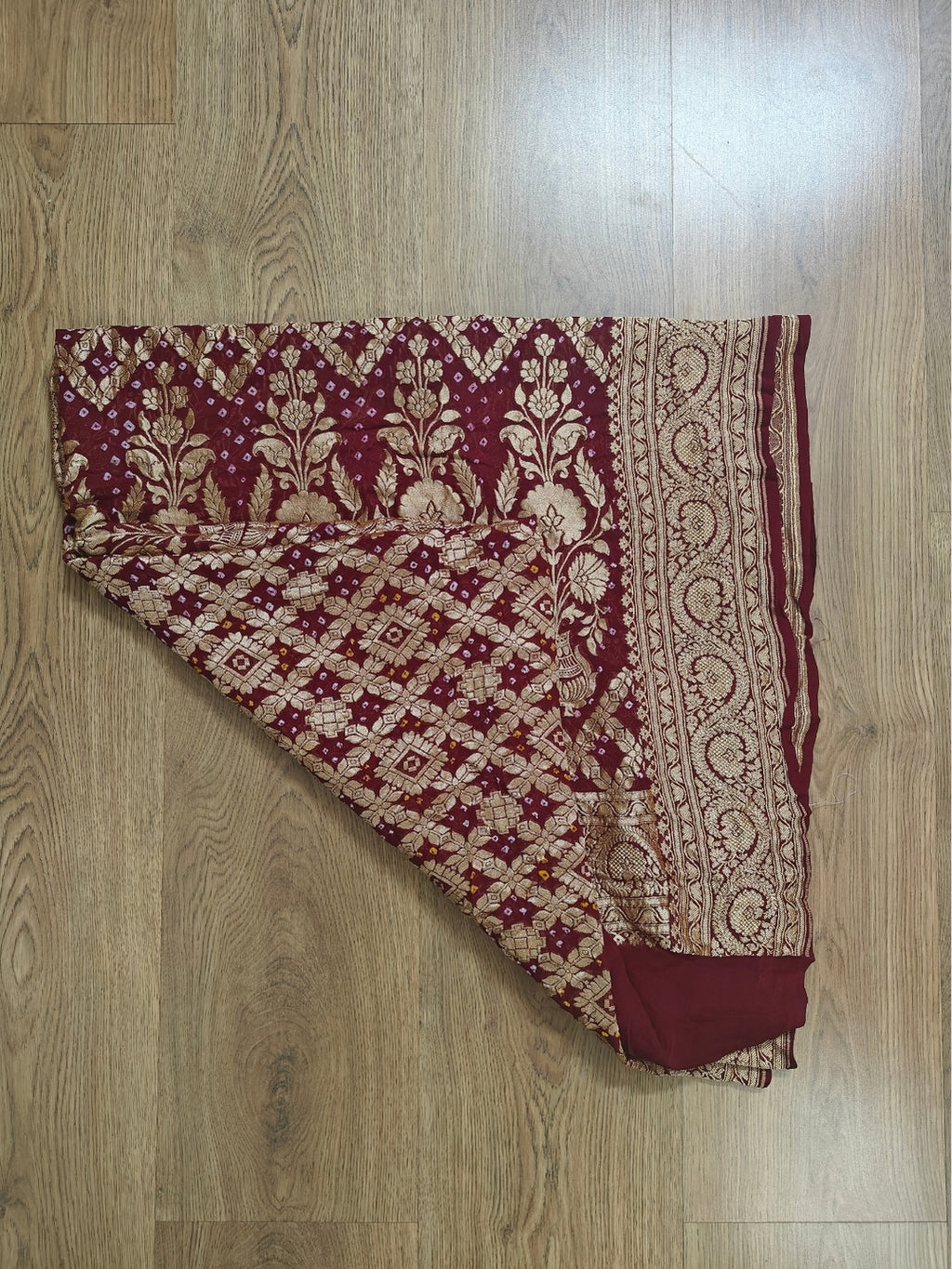 Handcrafted Meenakari Bandhani Dupatta