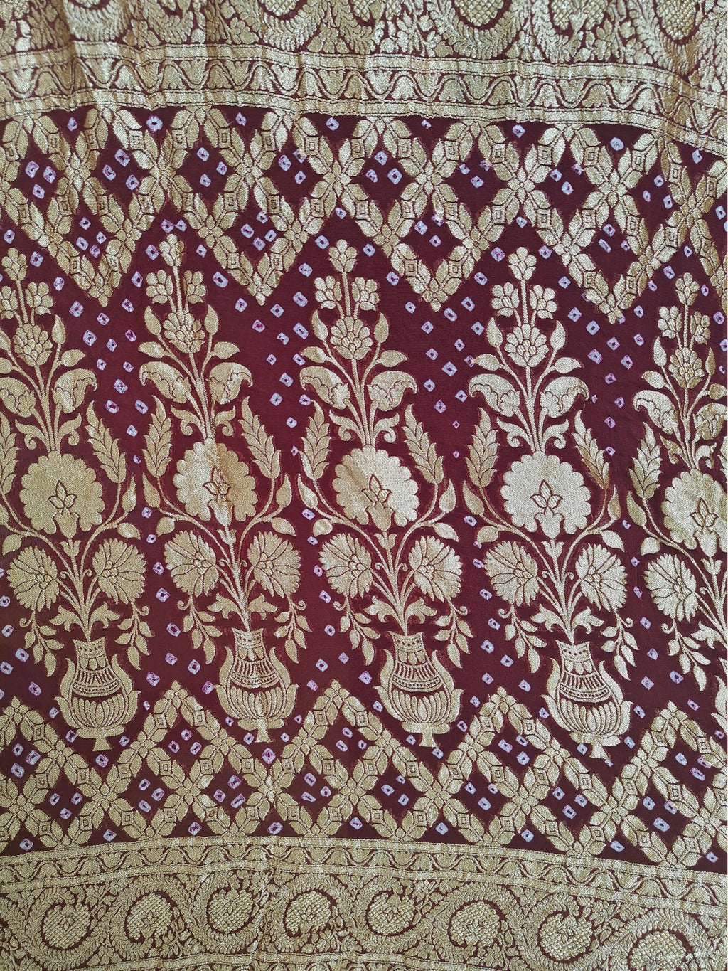 Handcrafted Meenakari Bandhani Dupatta