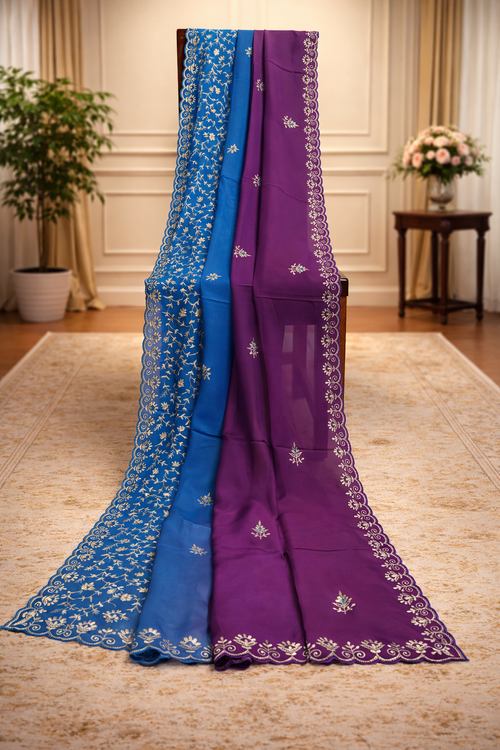 Aari Hand Embroidered Shaded Dupatta