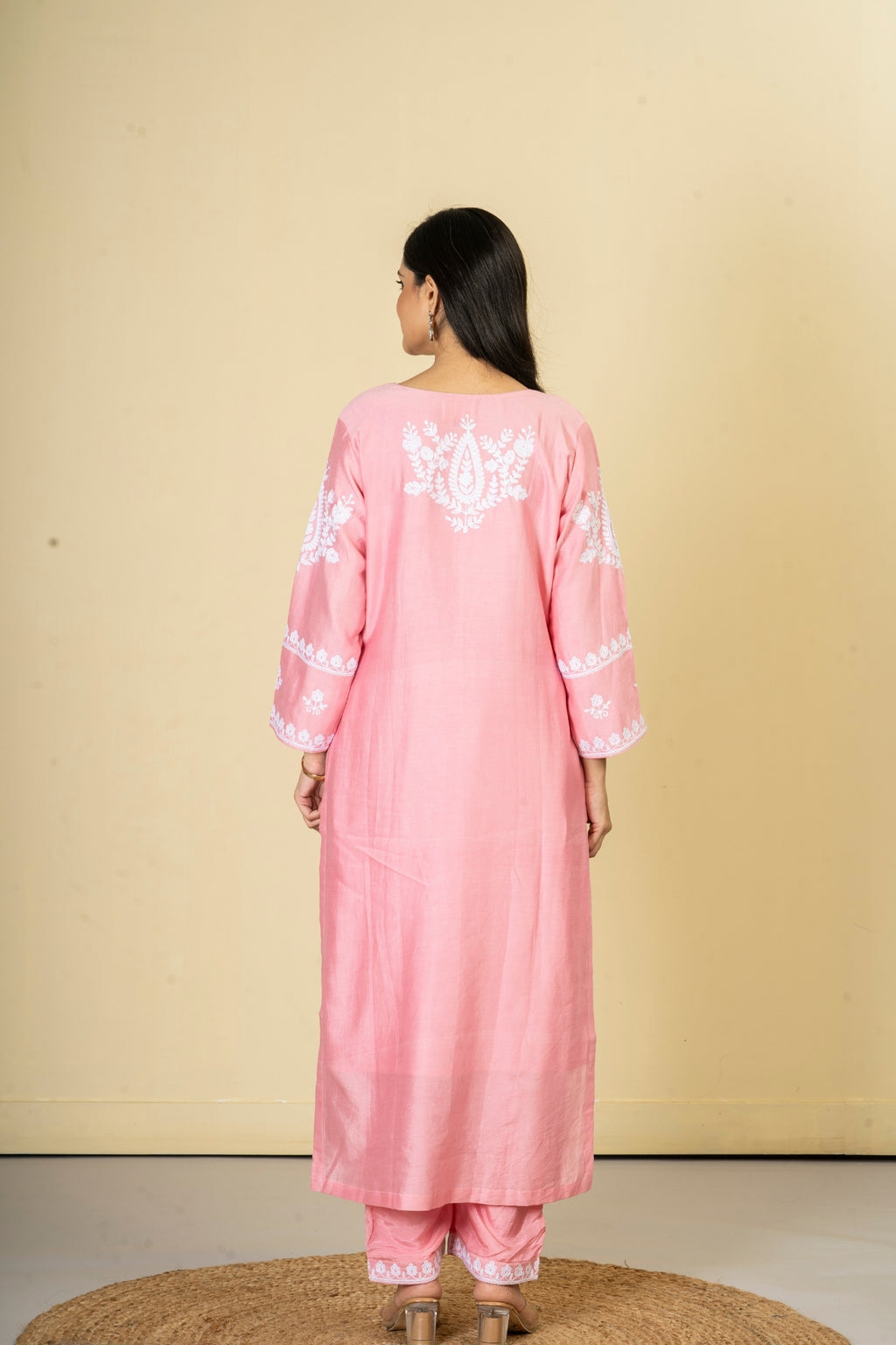 Pink Cotton Silk Suit Set