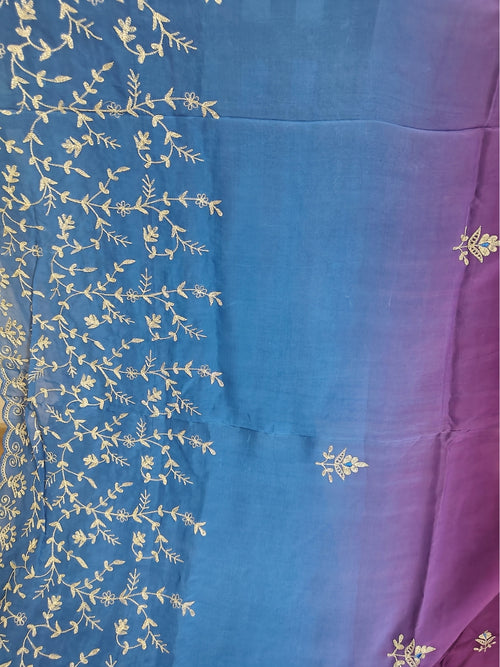 Aari Hand Embroidered Shaded Dupatta