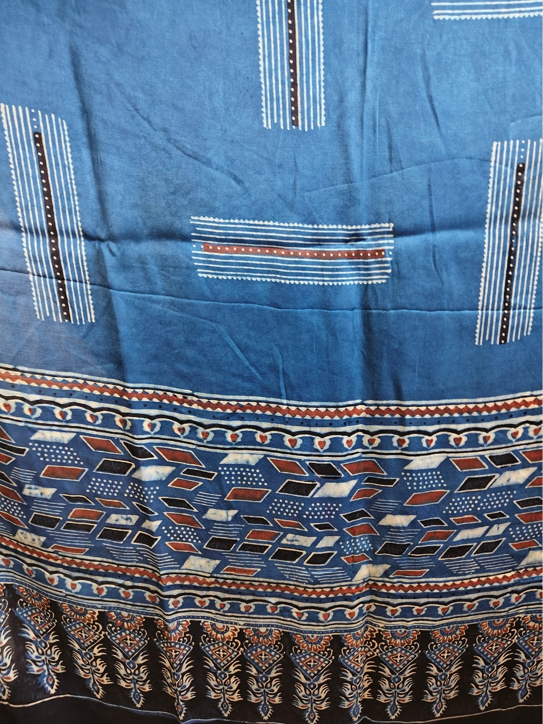 Handblock Ajrak Dupatta