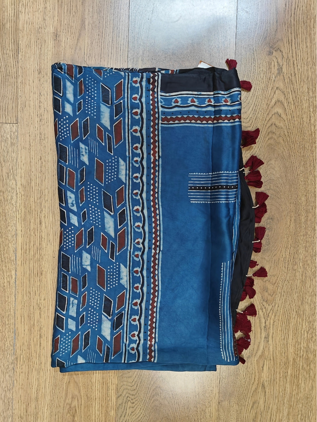 Handblock Ajrak Dupatta
