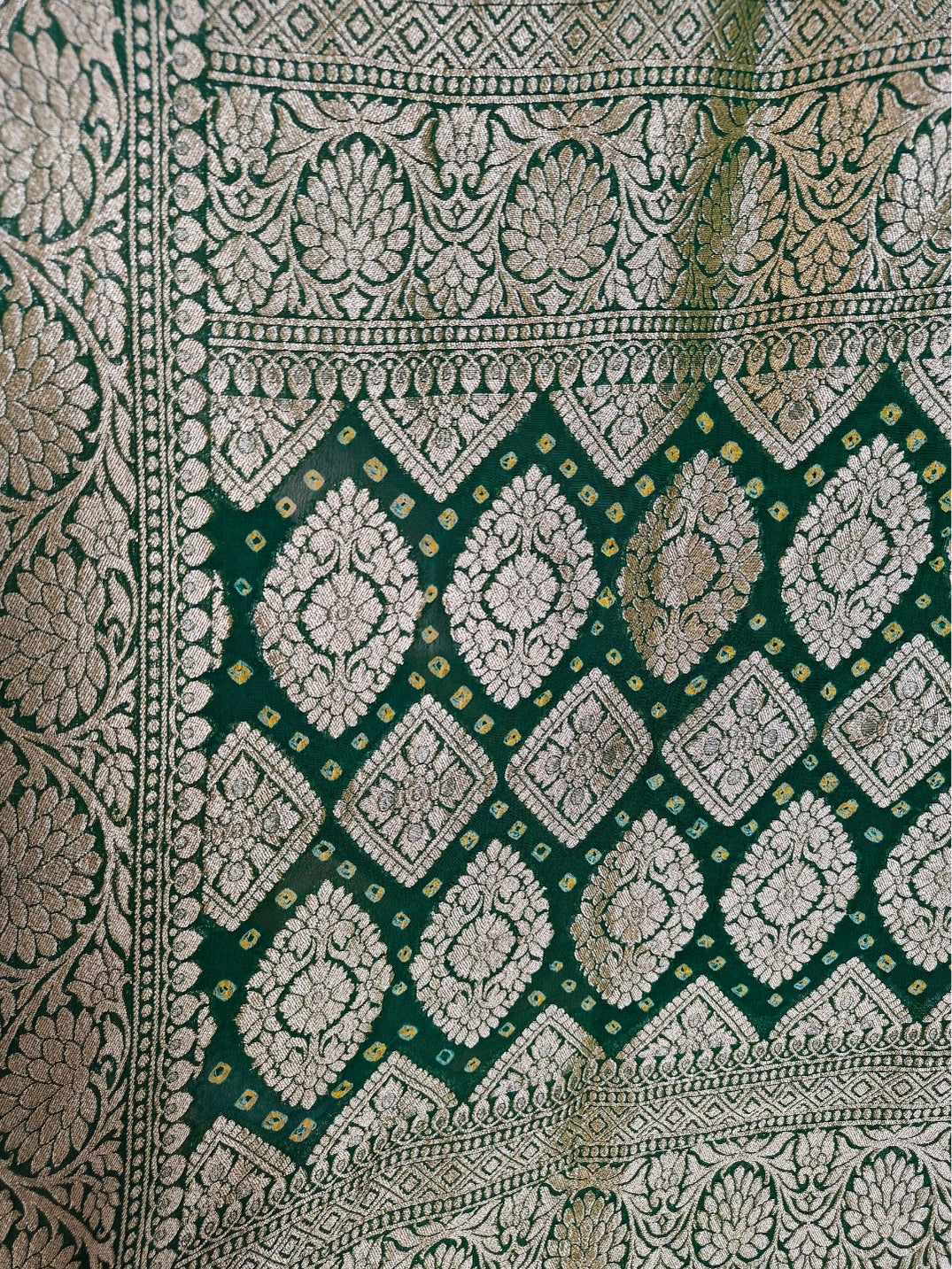 Handcrafted Meenakari Bandhani Dupatta