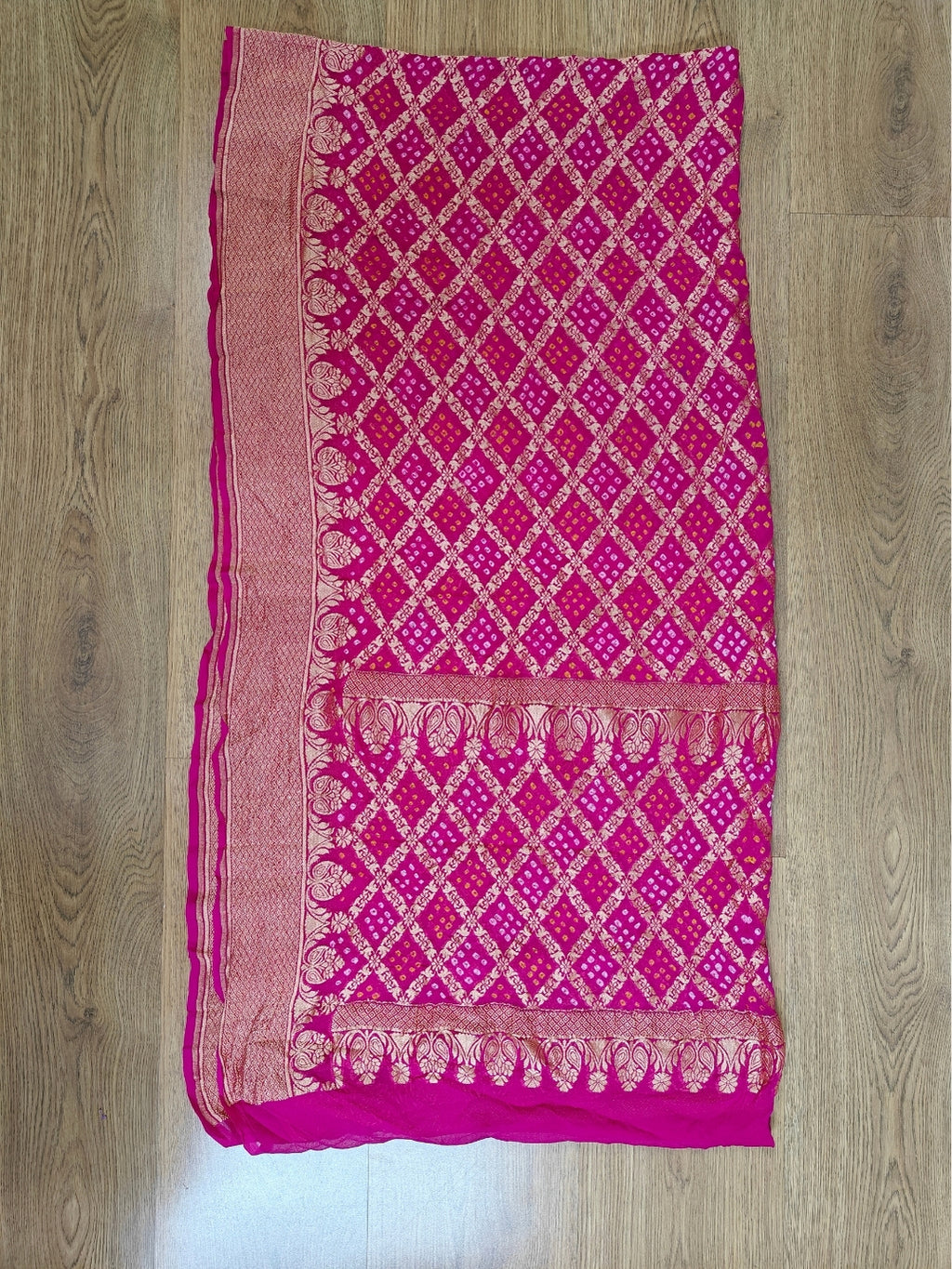 Handcrafted Meenakari Bandhani Dupatta