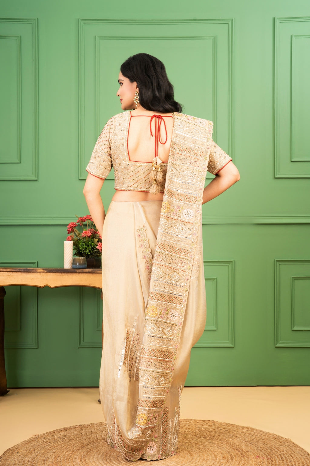 Golden Tissue Silk Saree