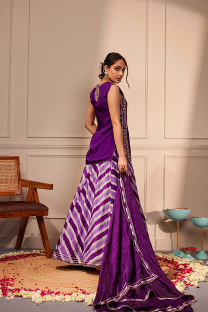 TARA GOTA PATTI TABARD LEHARIYA SET