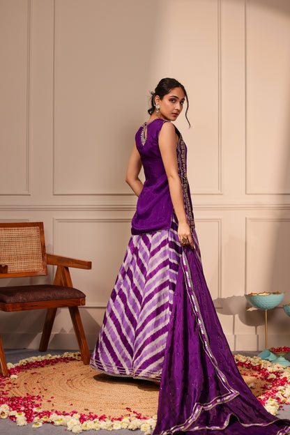 TARA GOTA PATTI TABARD LEHARIYA SET