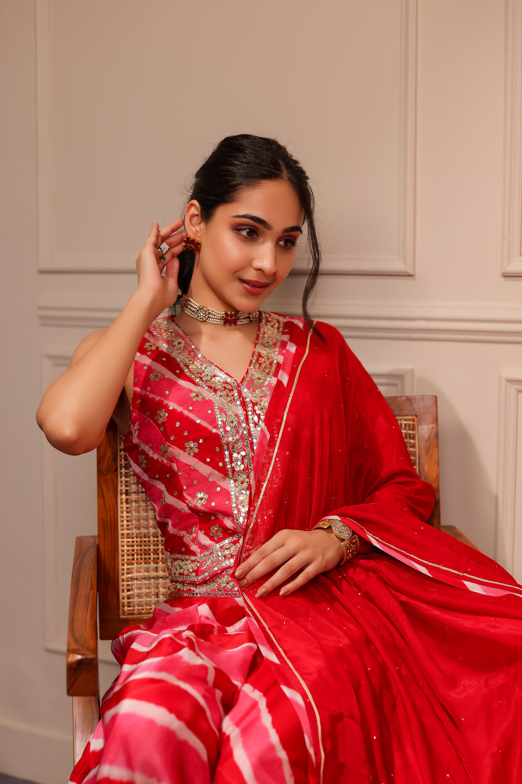 Shanaya Lehariya Sharara Set