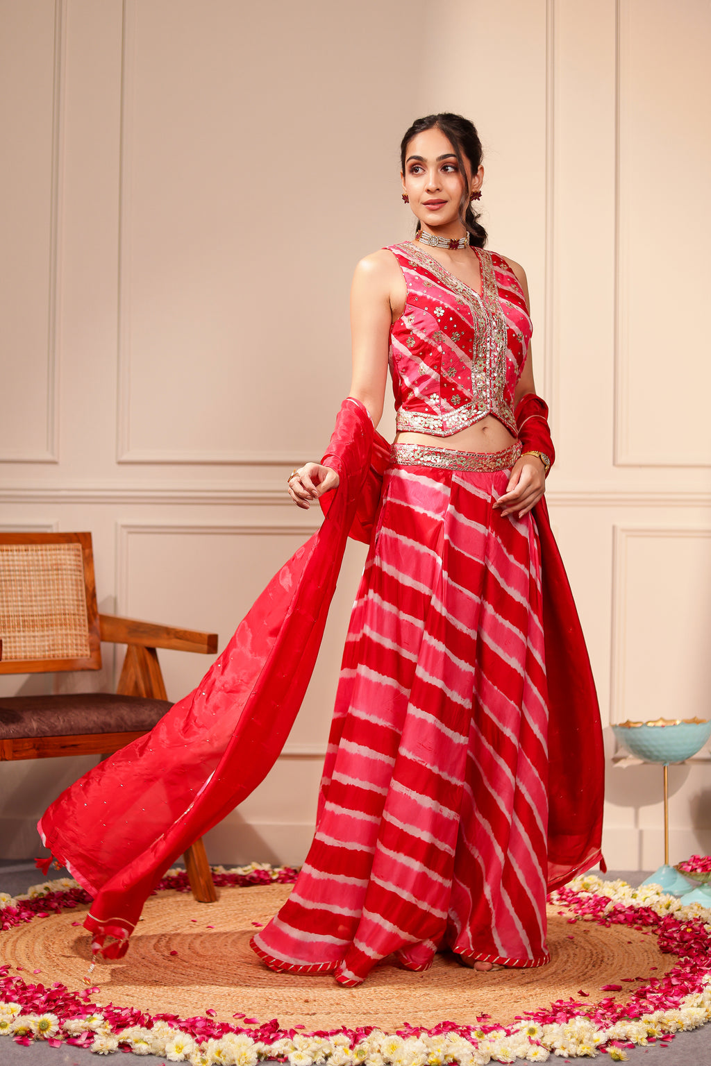 Shanaya Lehariya Sharara Set