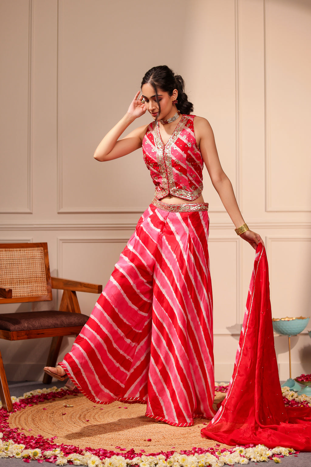 Shanaya Lehariya Sharara Set