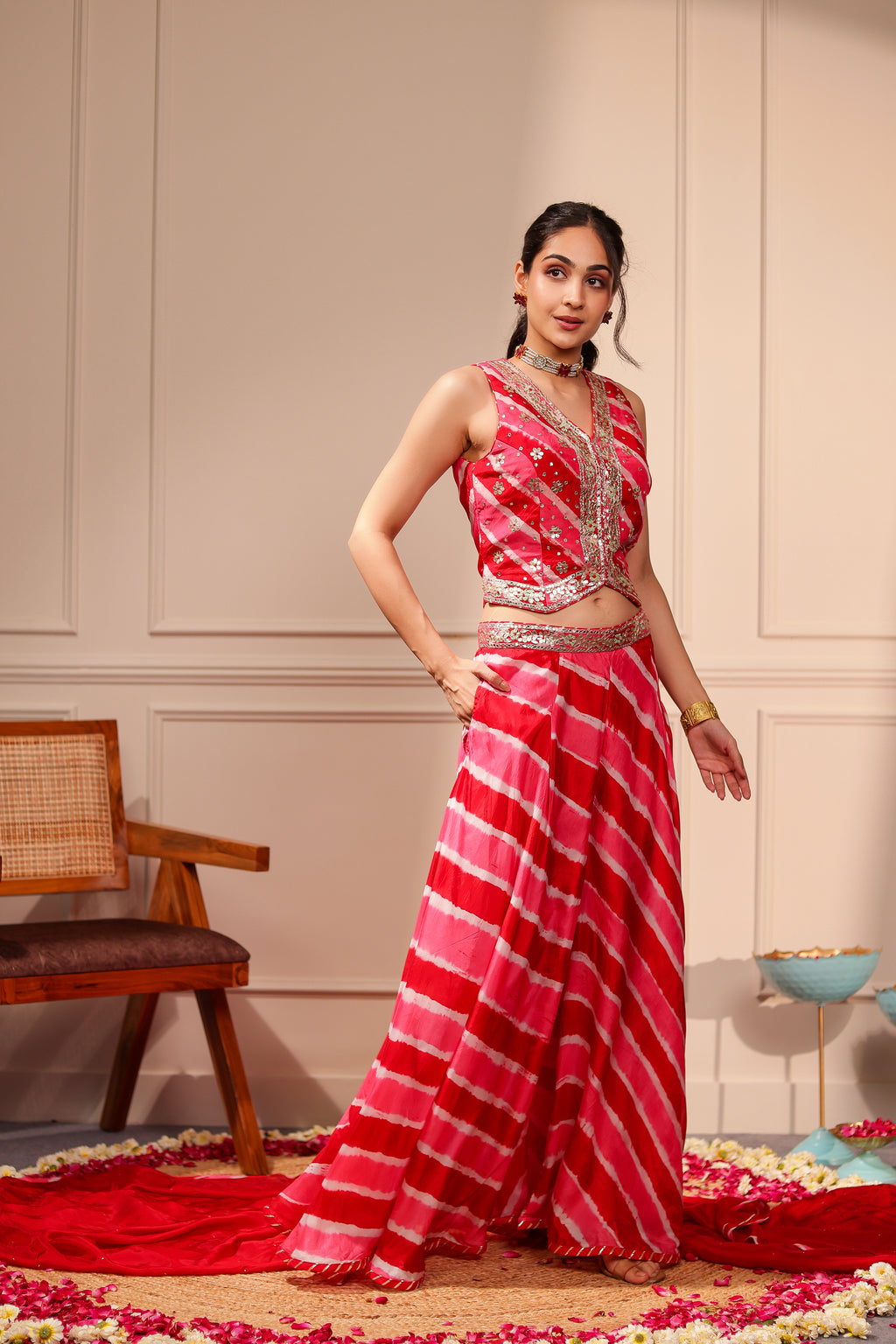 Shanaya Lehariya Sharara Set