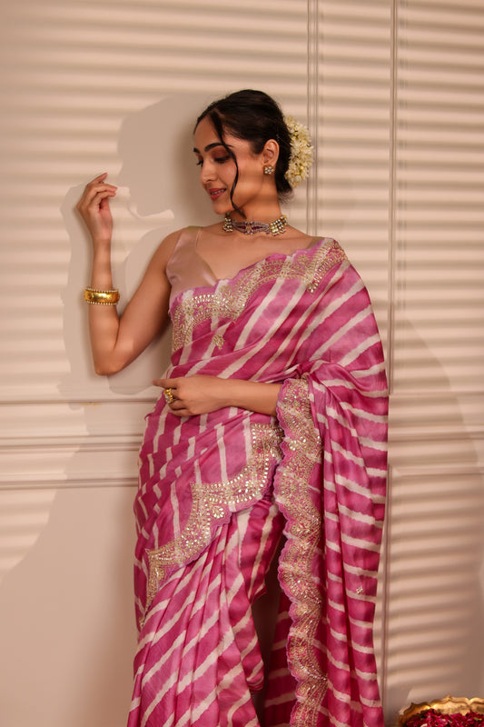 DIVA LEHARIYA  LILAC SAREE