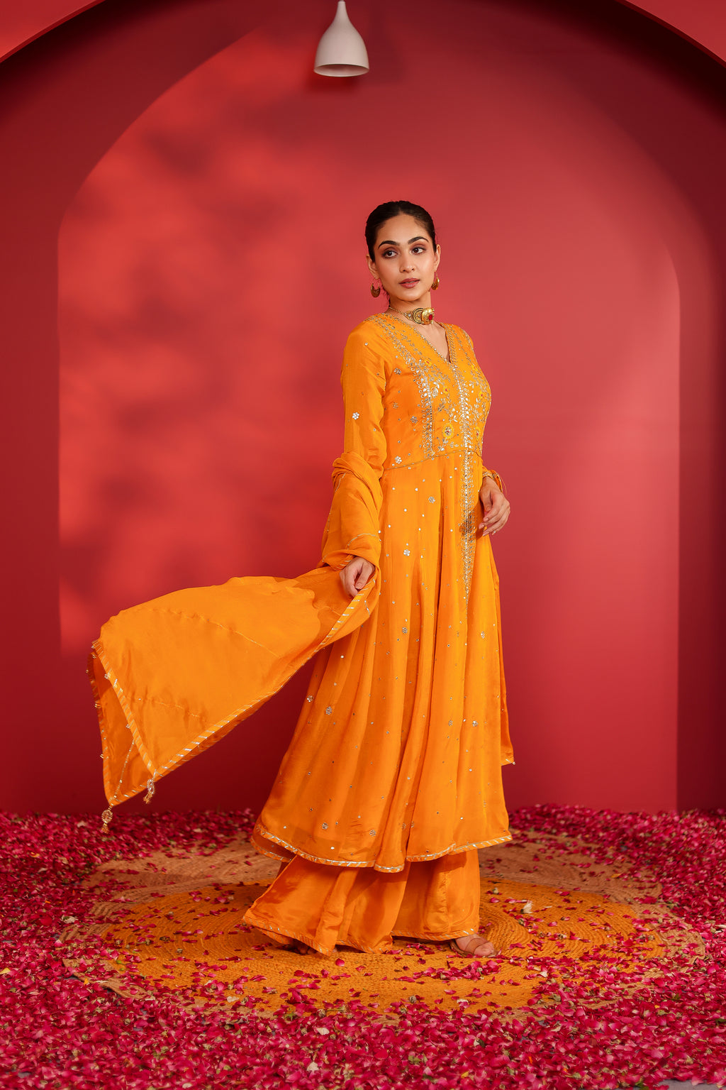 Azaya Silk Embroidered Jacket Set