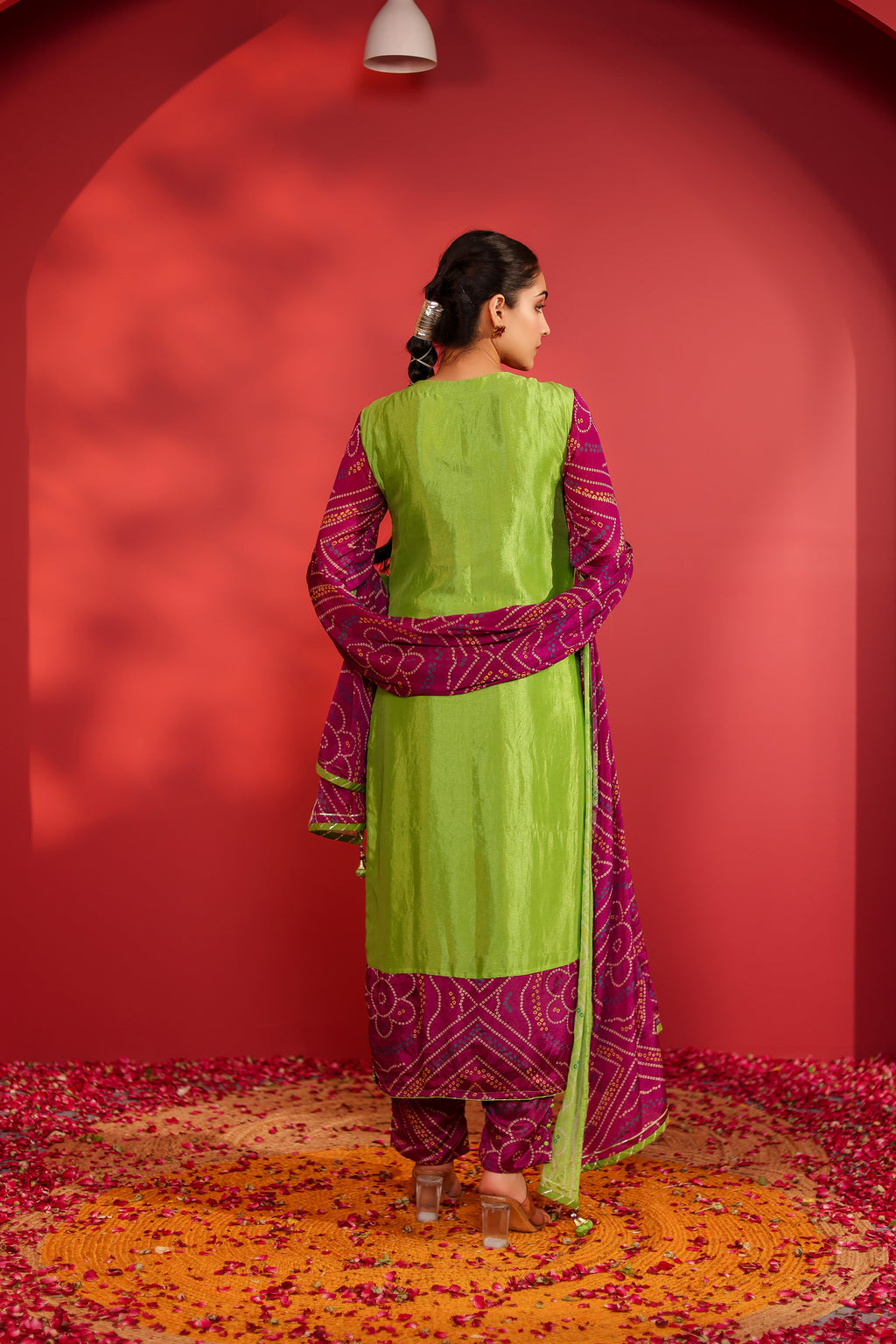 Paro Bandhani Suit Set
