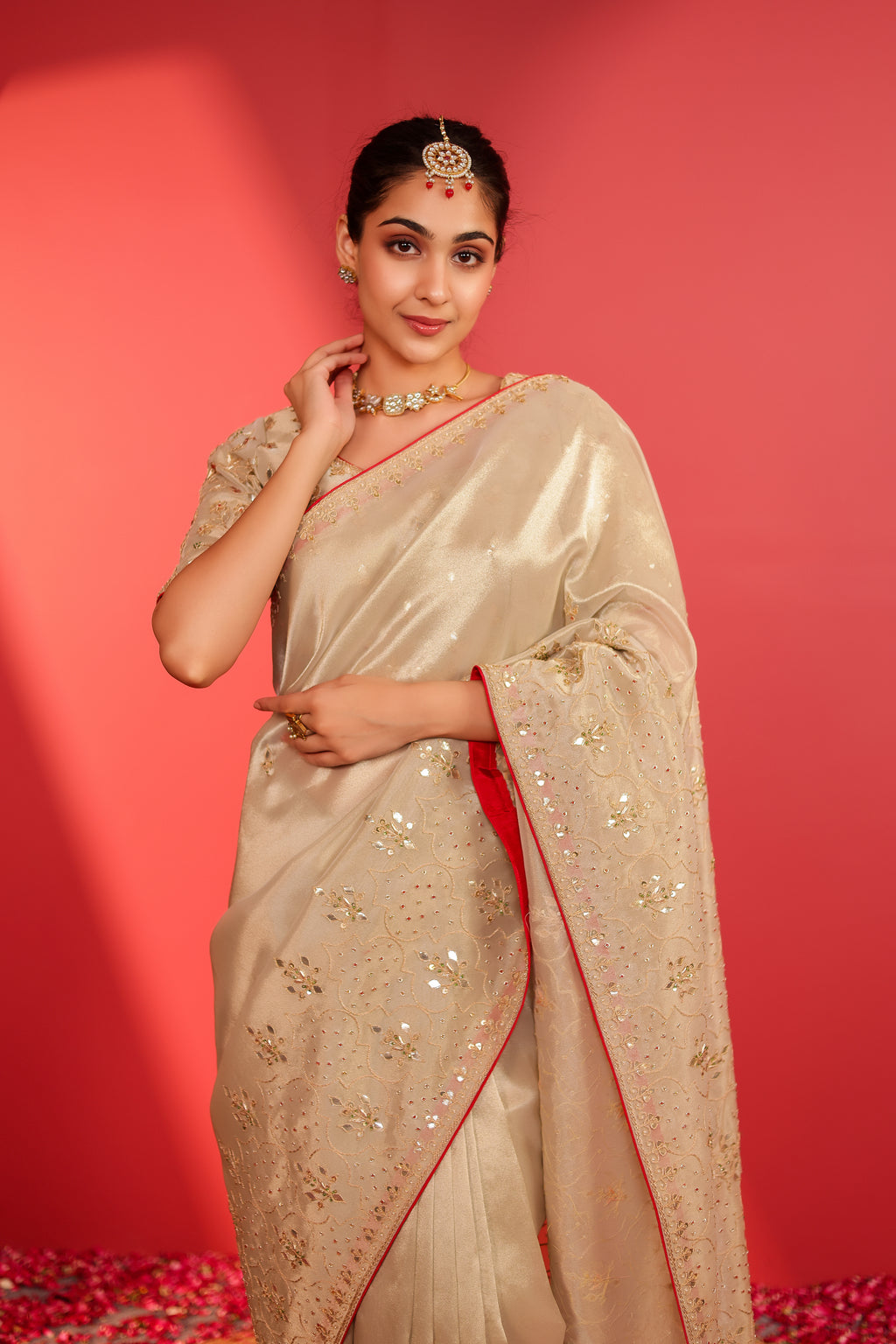 Nayra Gotapatti Tissue Saree