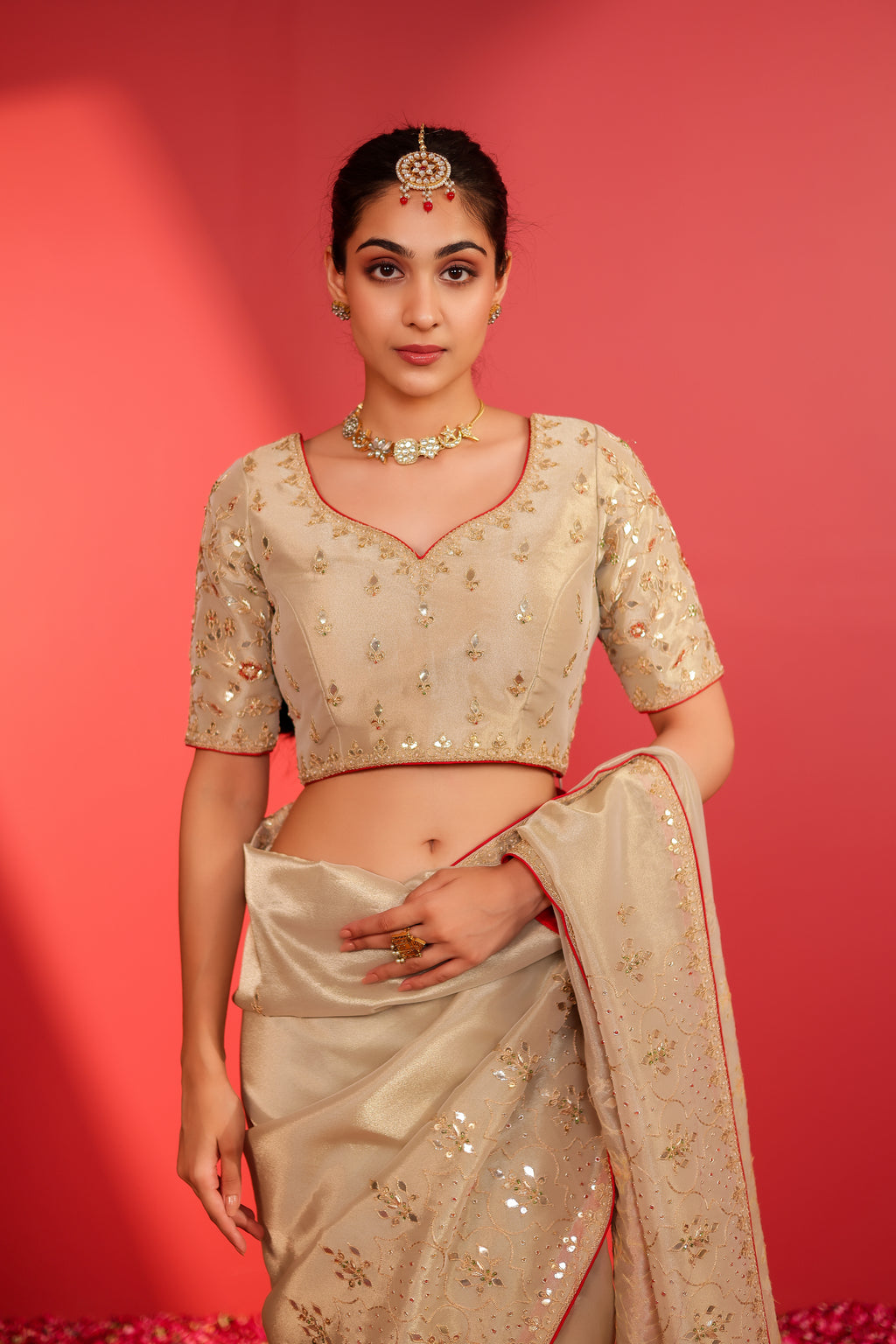 Nayra Gotapatti Tissue Saree