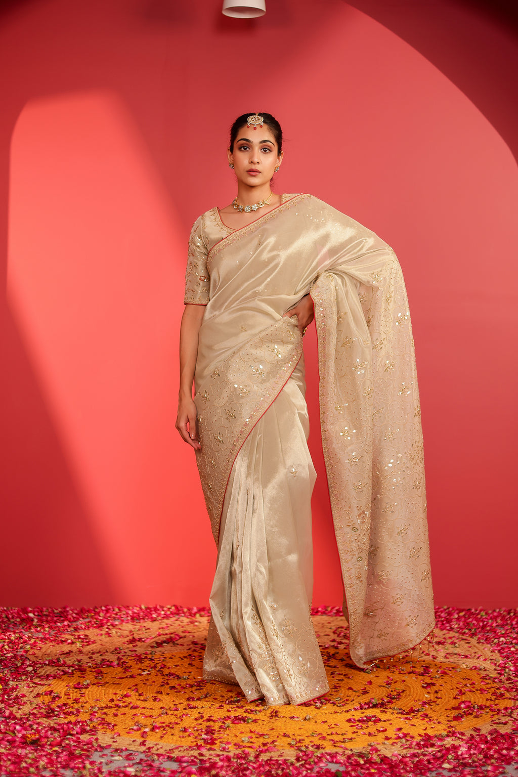 Nayra Gotapatti Tissue Saree