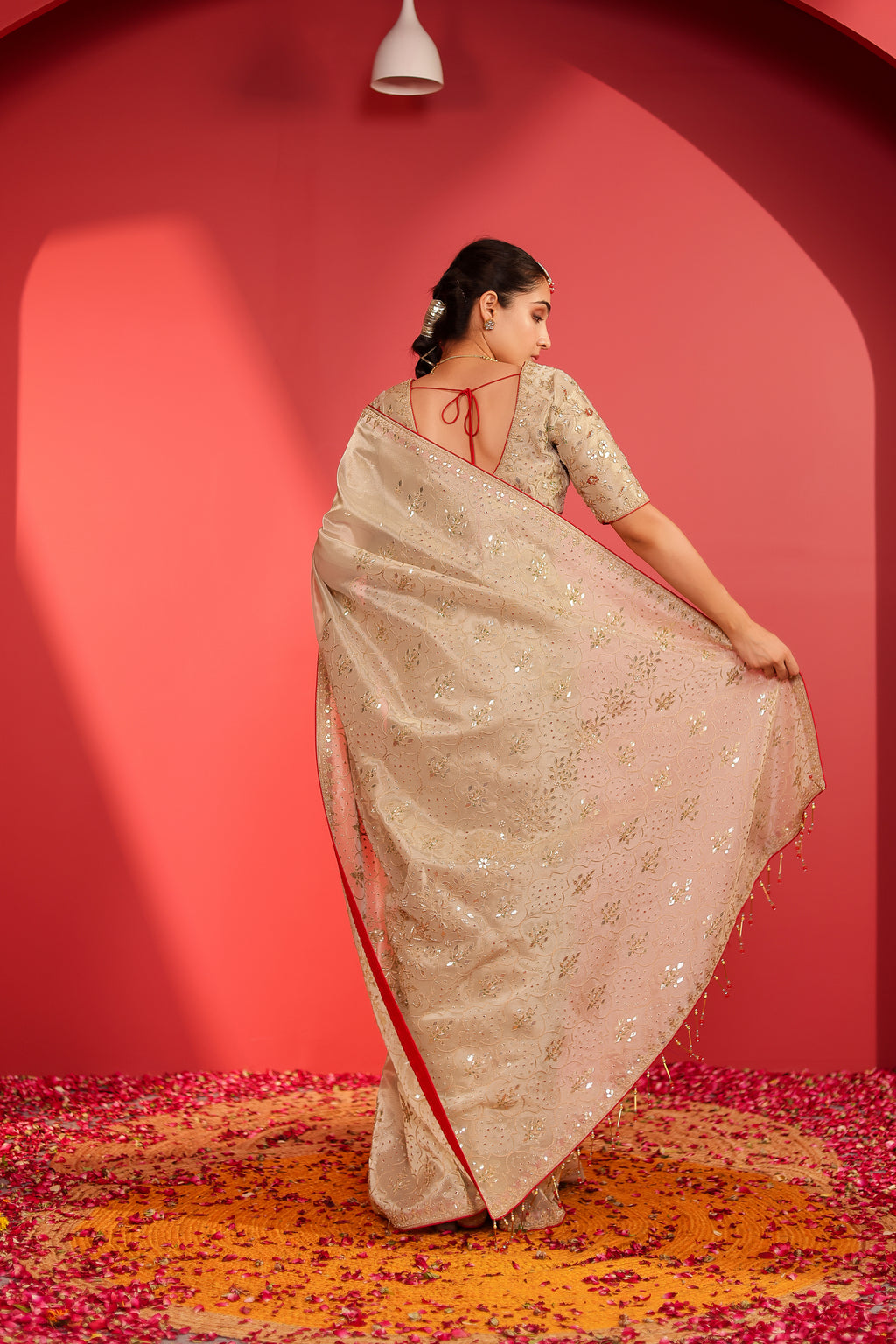 Nayra Gotapatti Tissue Saree
