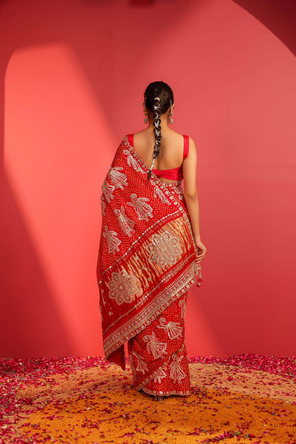 Bahi Handcrafted Bandhani Silk Saree