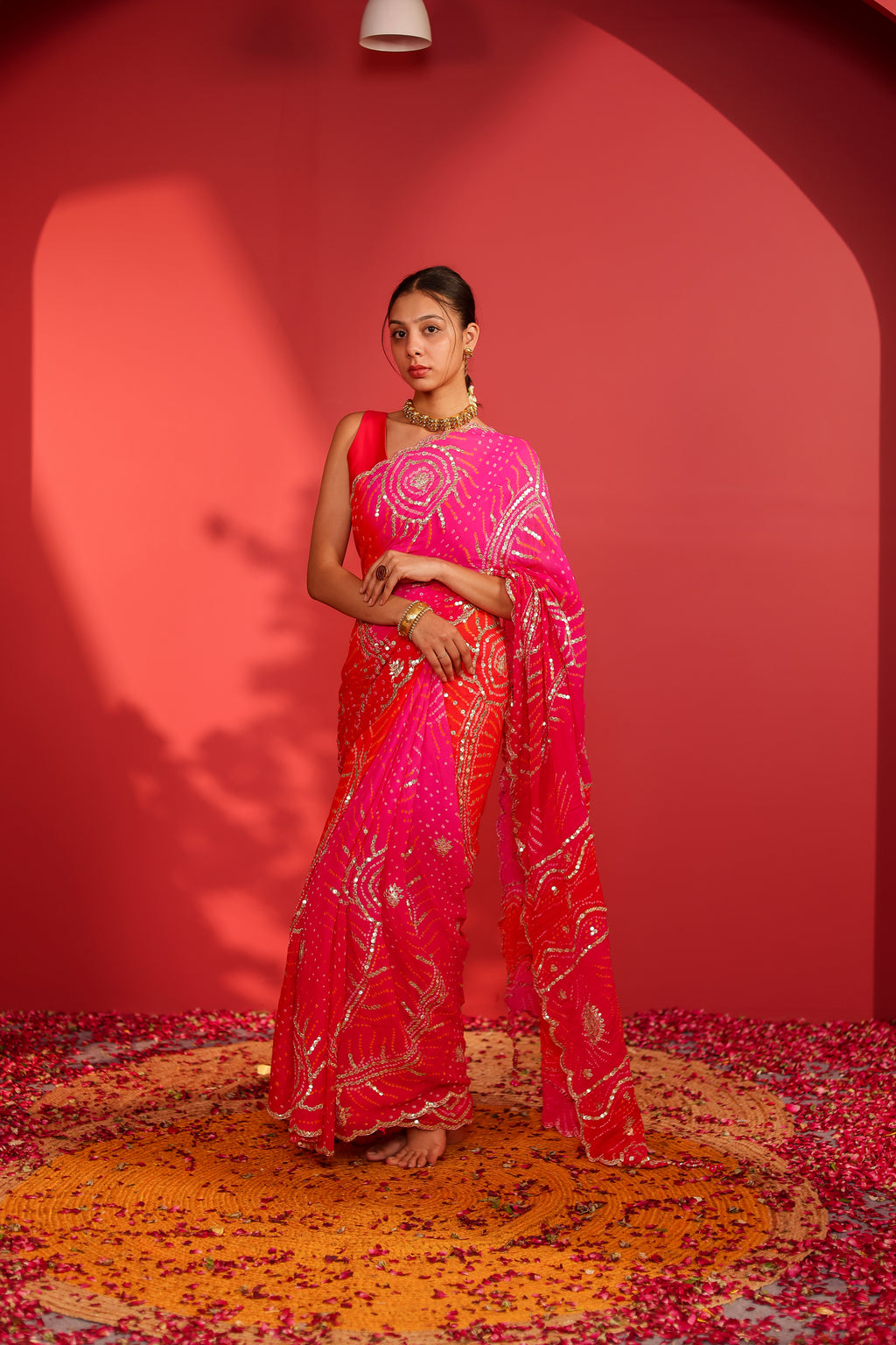 Riwayat Handcrafted Bandhani Georgette Saree
