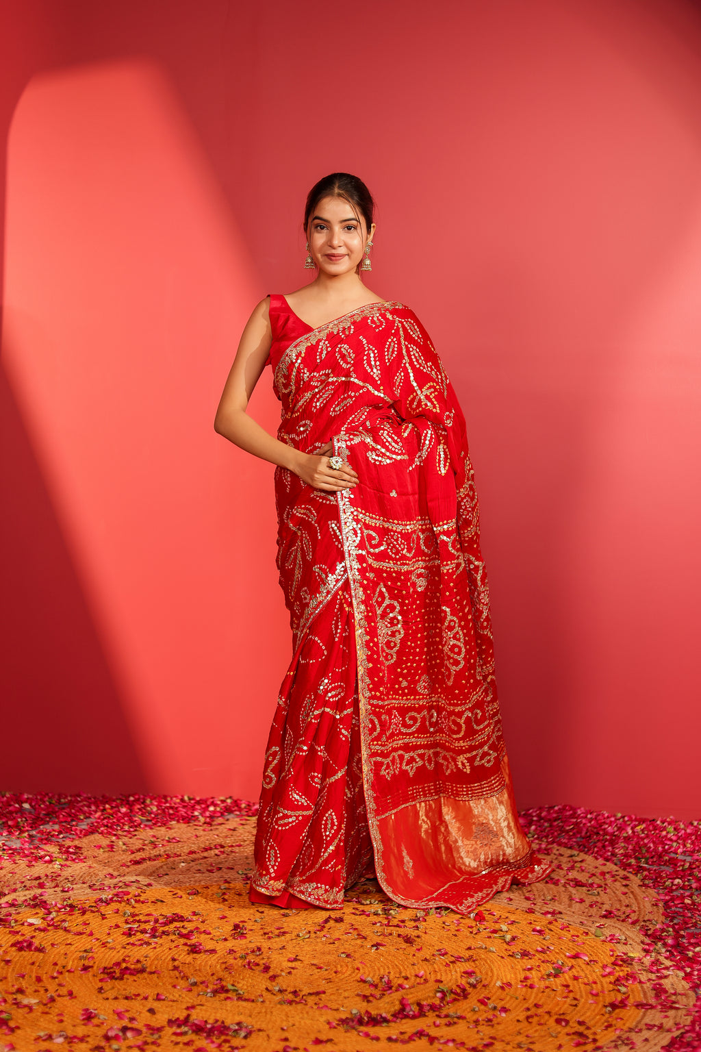 Rashi Handcrafted Bandhani Gajji Saree