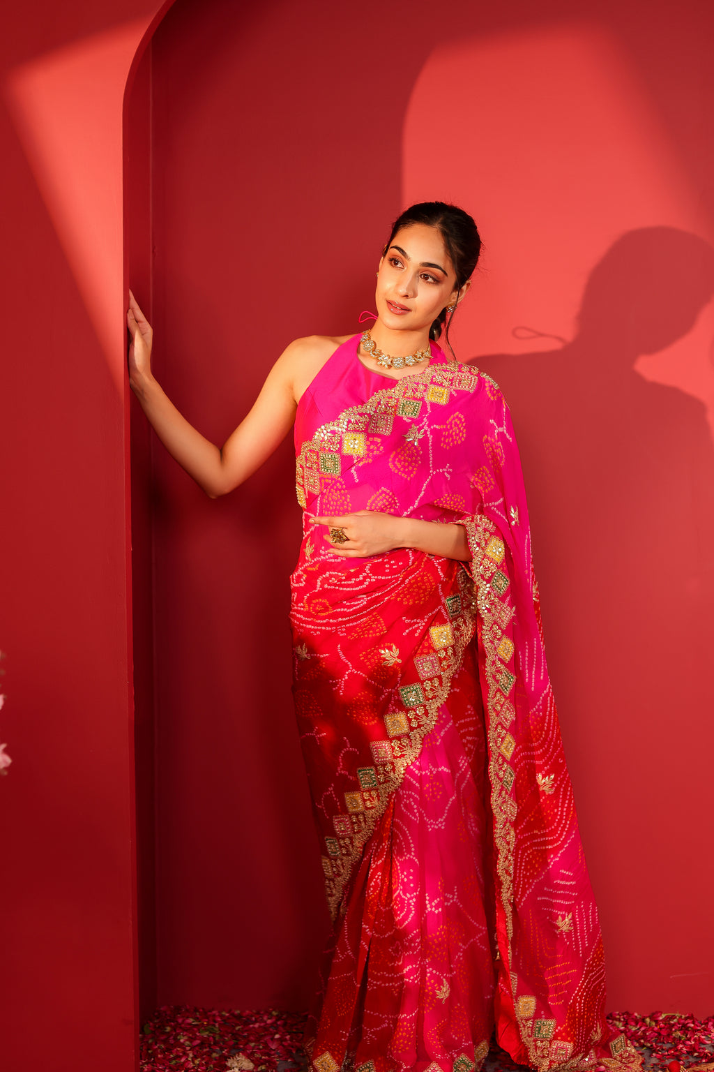 Siya Handcrafted Bandhani Georgette Saree