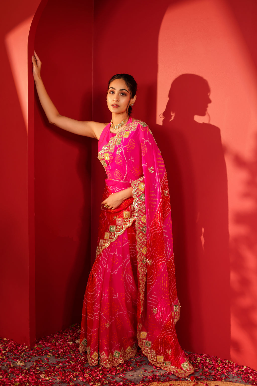 Siya Handcrafted Bandhani Georgette Saree