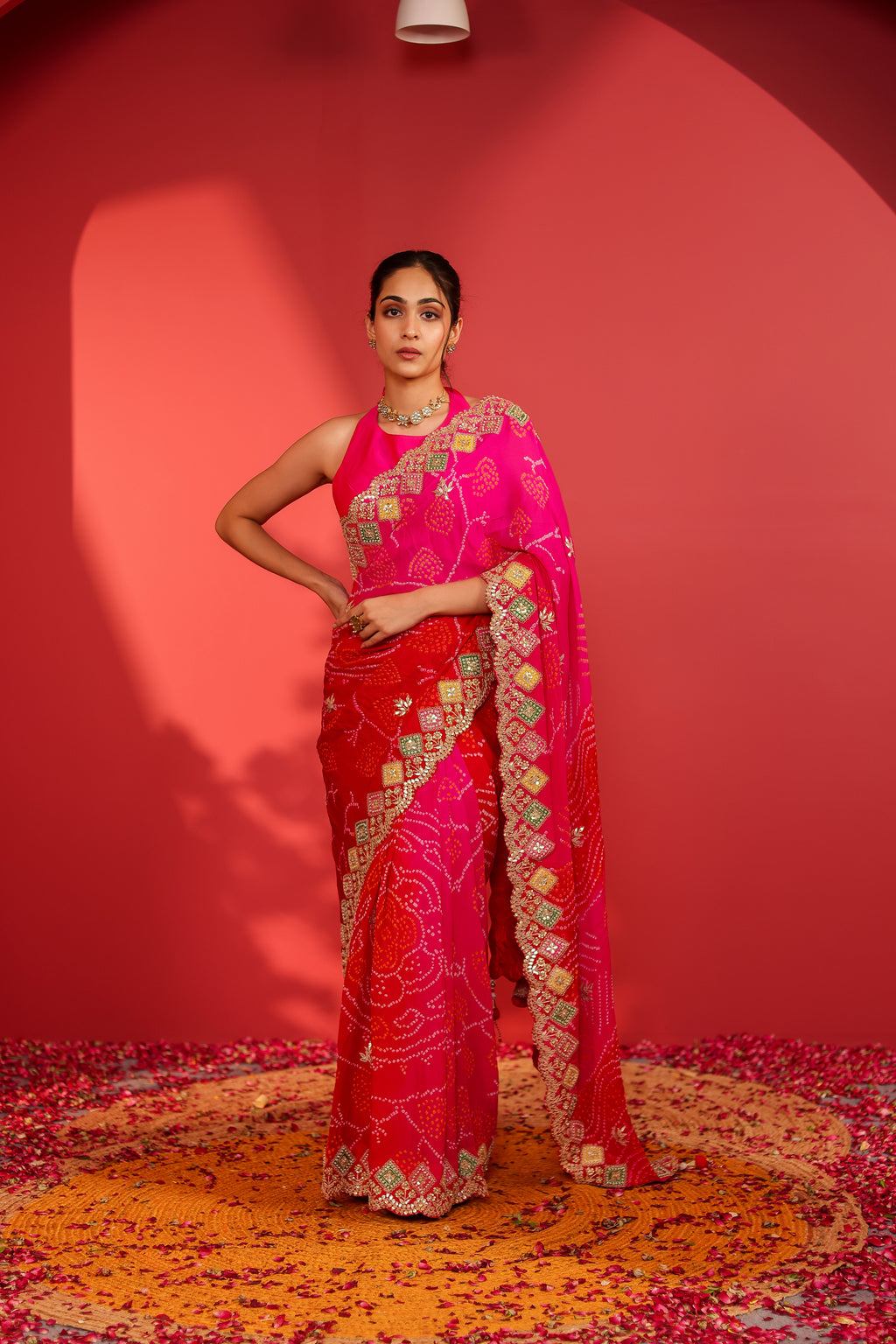 Siya Handcrafted Bandhani Georgette Saree