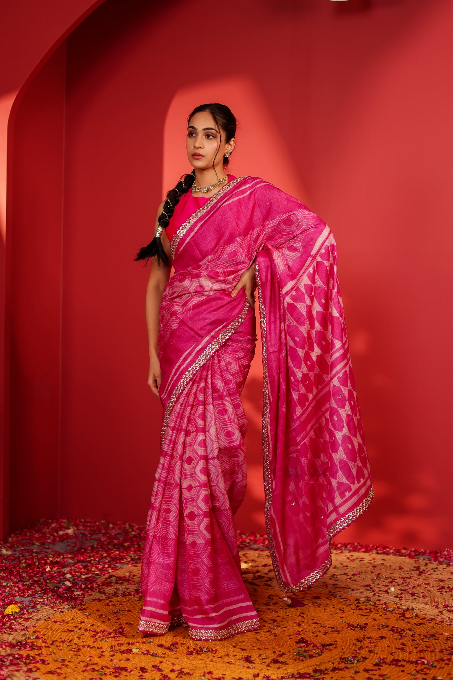 SHIBORI HANDCRAFTED TUSSAR SAREE