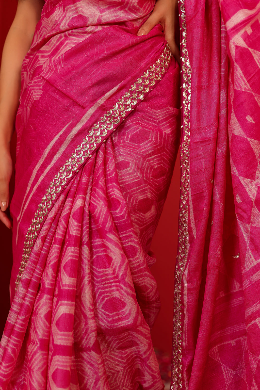 Shibori Handcrafted Tussar Saree