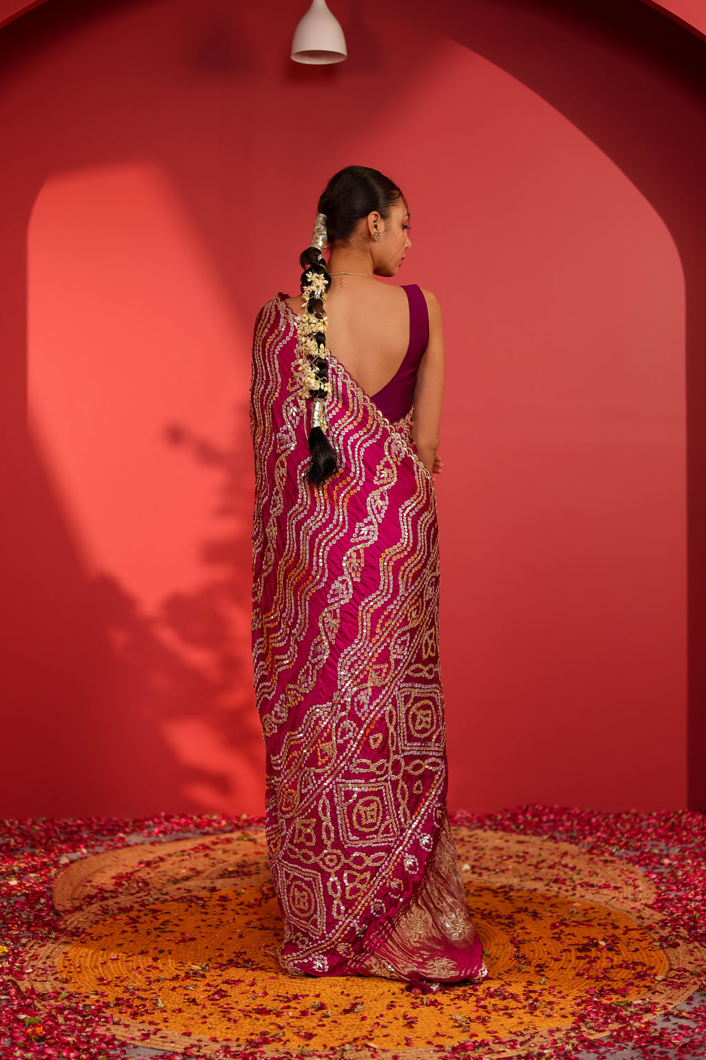 Anukriti Handcrafted Gajji Bandhani Saree