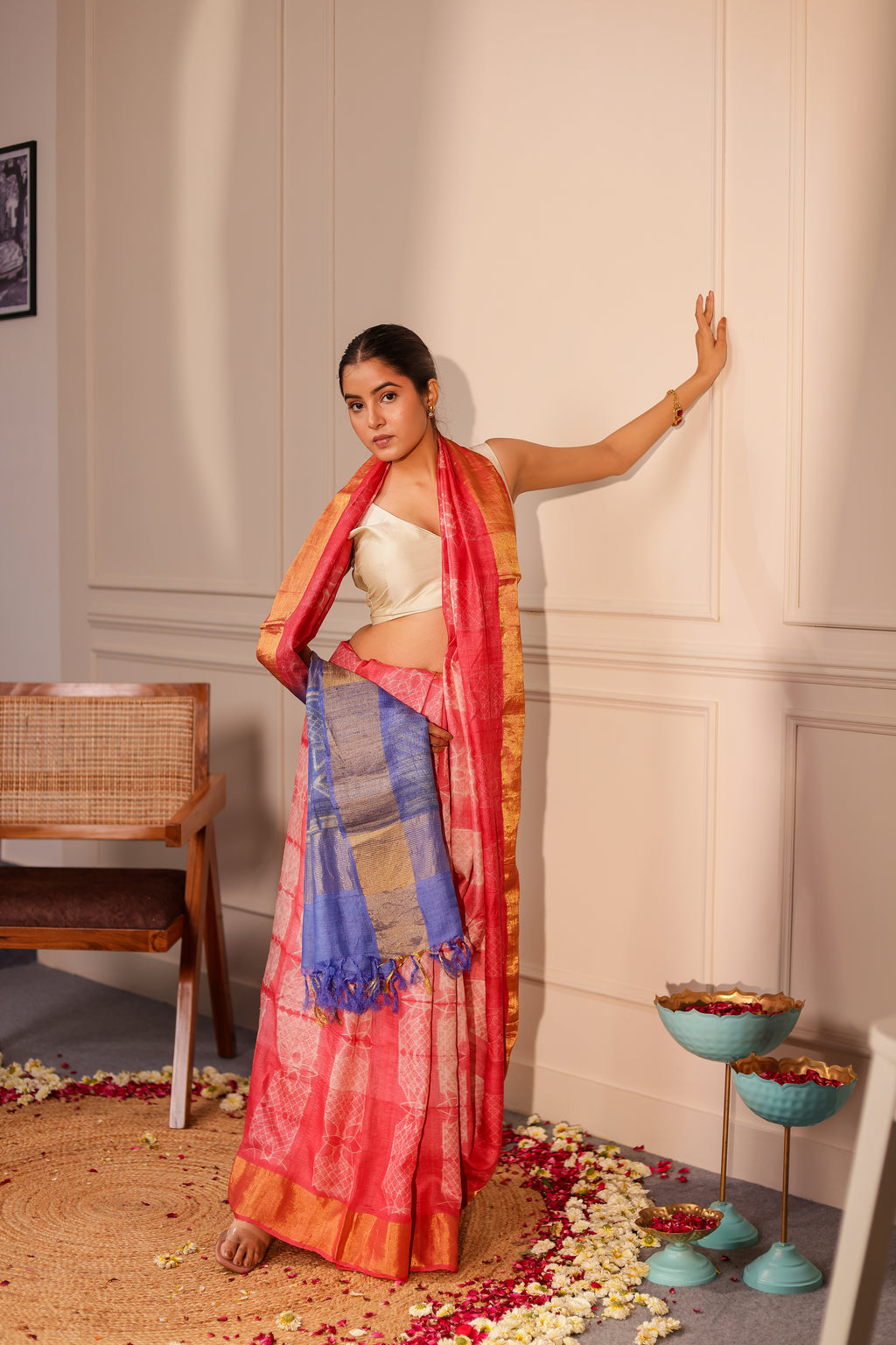 Jiva Rust Shibori Handcrafted Saree