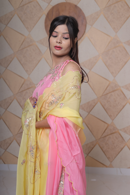 Pink Sharara Set